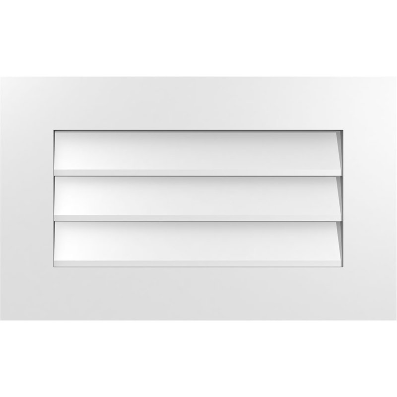 Vent à pignon rectangulaire en uréthane non-fonctionnel, H 16 po x l 26 po x P 1 po
