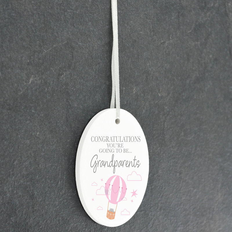 Grandparents To Be Oval Shaped Ceramic Ornament