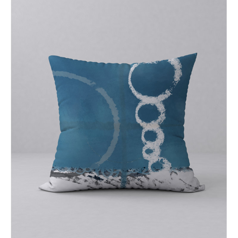 Coussin décoratif abstraite, H 20 po x l 20 po