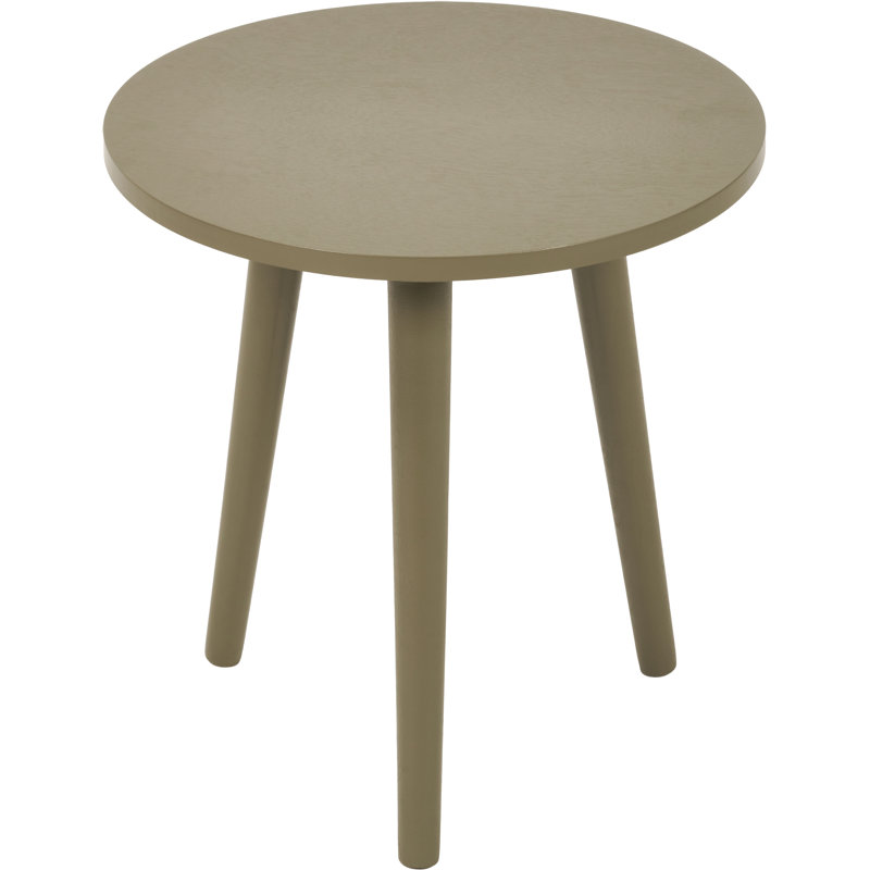 Naugatuck Solid Wood End Table, Olive Green