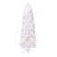 Sapin de Noël blanc élancé avec lumières-1884426901