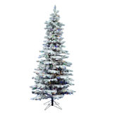 Utica Flocked Fir Slim Artificial Christmas Tree