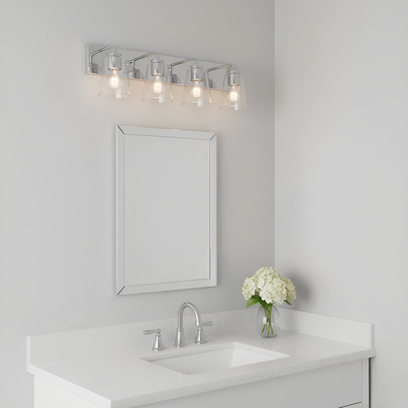 Miles Extra Large Vanity from Generation Lighting , Clear, Chrome