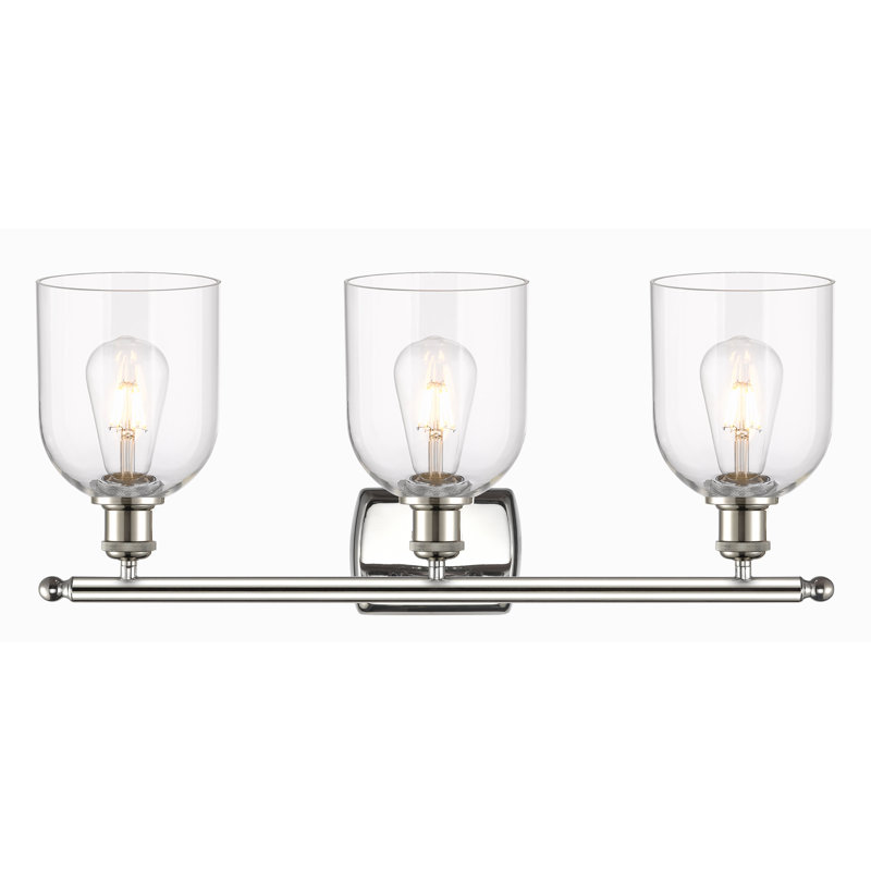 Anacaren 3 - Light Dimmable Vanity Light, Clear, Polished Nickel