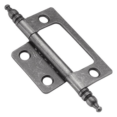 Self Mortise Flush/ Full inset Face Frame Free Swinging - Silver Medallion - Cabinet Door Hinges (Set of 20)