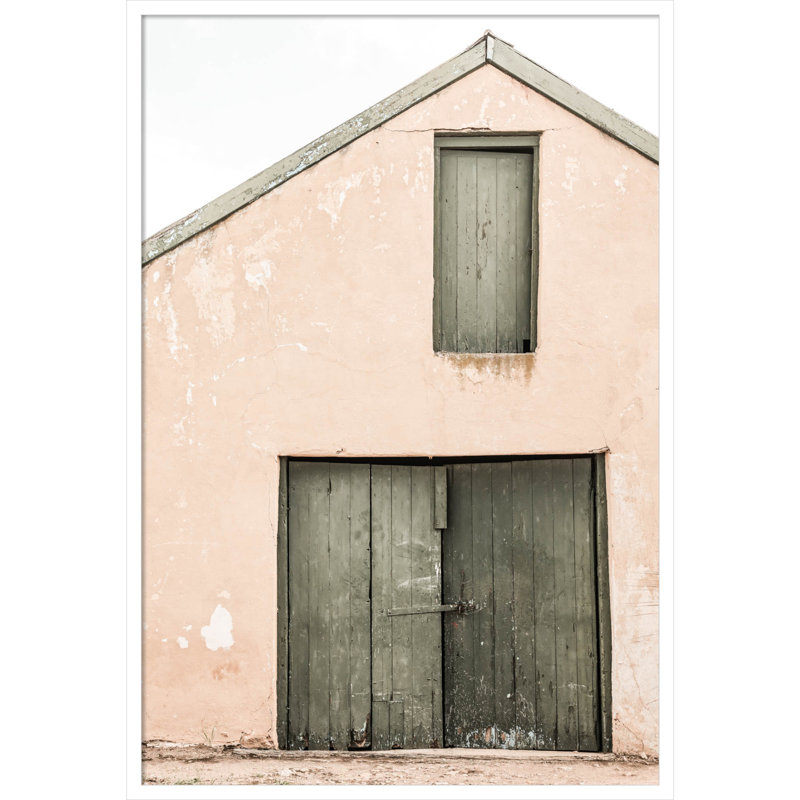 Impression sur toile encadrée Pineland Karoo Farm House par Shot par Clint Wood, Blanc, H 41 po x l 28 po