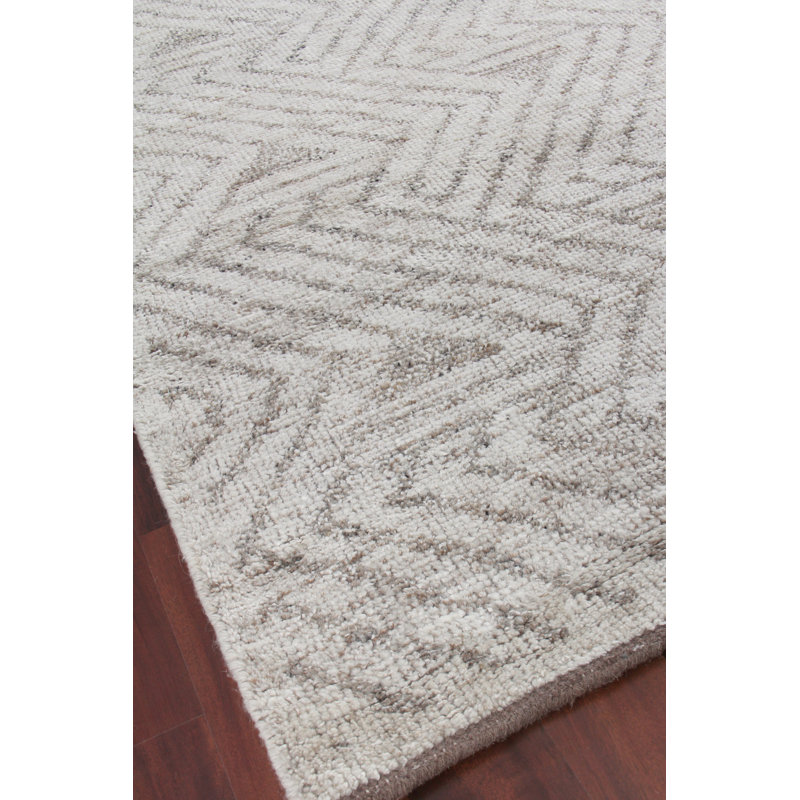Eaton Geometric Area Rug in Beige, Rectangle 9' x 12'
