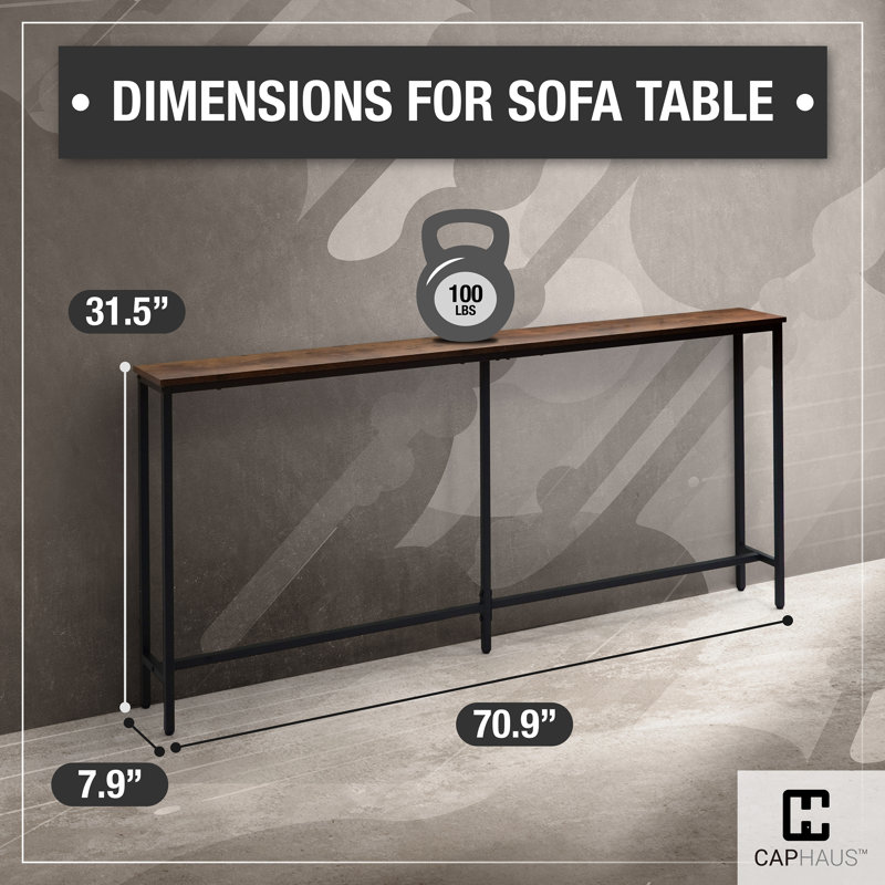 CAPHAUS Narrow Long Console Table for Entryway, Classic Design Sofa Table Narrow Long for Living Room, Skinny Sofa Table, Entrance Table for Hallway, Plant Table, Décor Table