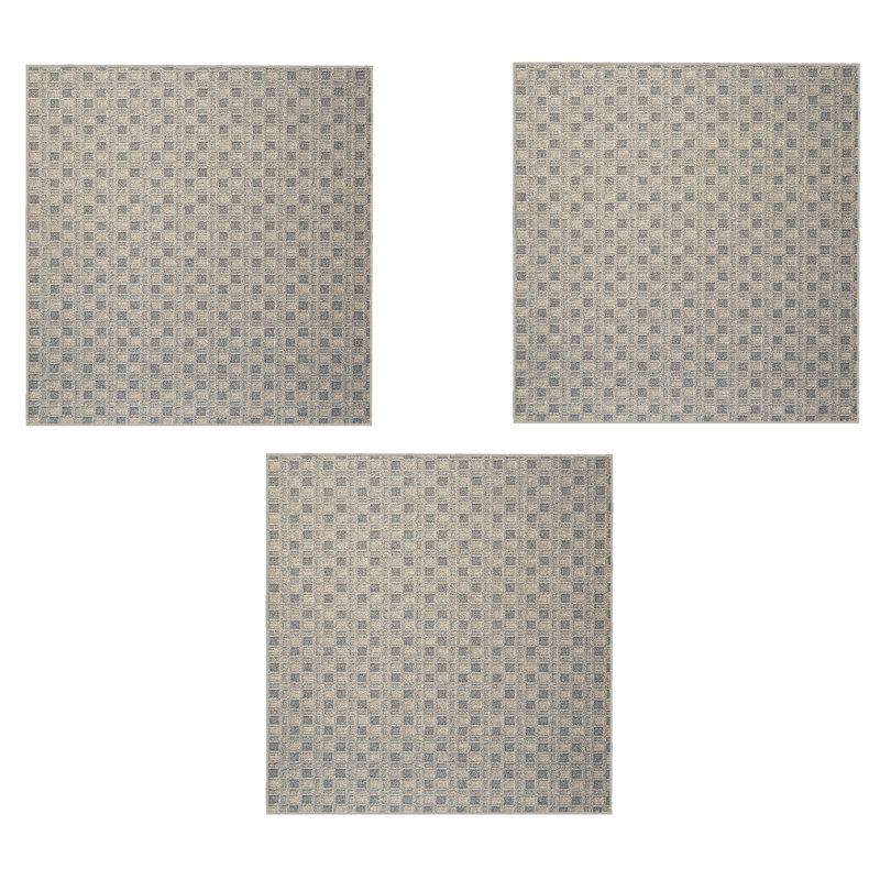 Ensemble de tapis intérieur / extérieur en polyester touffeté à la machine Burkins, Ovale 2 pi x 3 pi