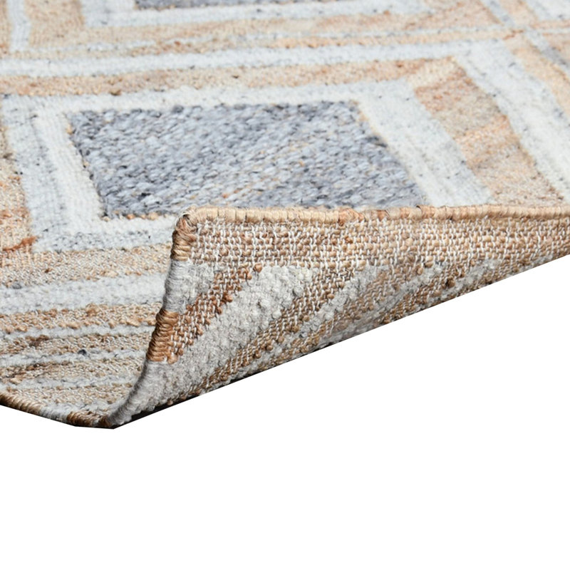 Geometric Area Rug in Natural/Gray, Rectangle 8' x 10'