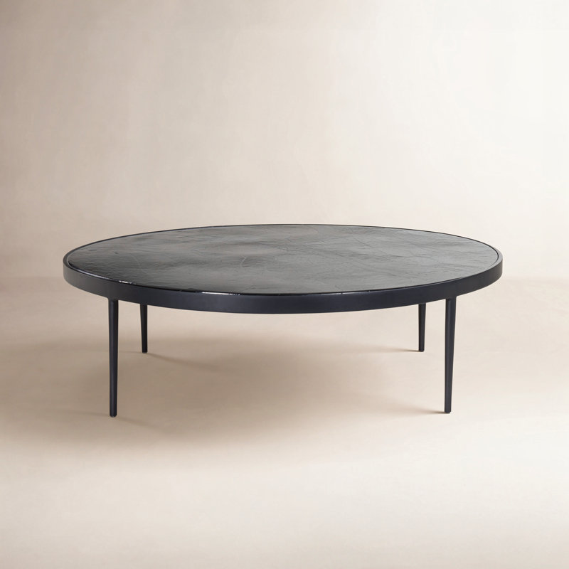 Yoko Grand Coffee Table-Moss Cast Glass, Moss Cast Glass