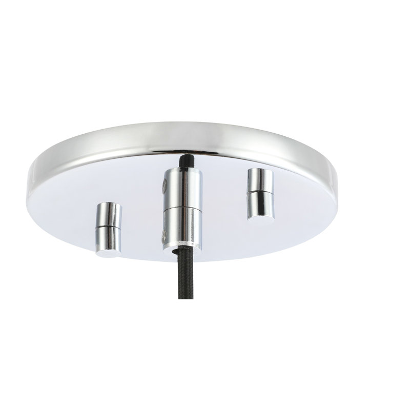 Luminaire suspendu simple à 1 lumière Shults, Chrome, Halogène