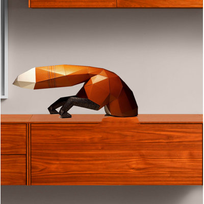 Décalcomanie murale renard polygonal