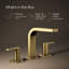 Robinet pour salle de bain à 3 poignées à deux poignées à deux poignées Parallel-123136706-90573833