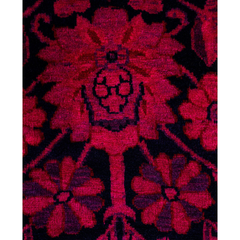 Overdyed One-of-a-Kind 4' 1" X 6' 4" Hand Knotted Area Rug