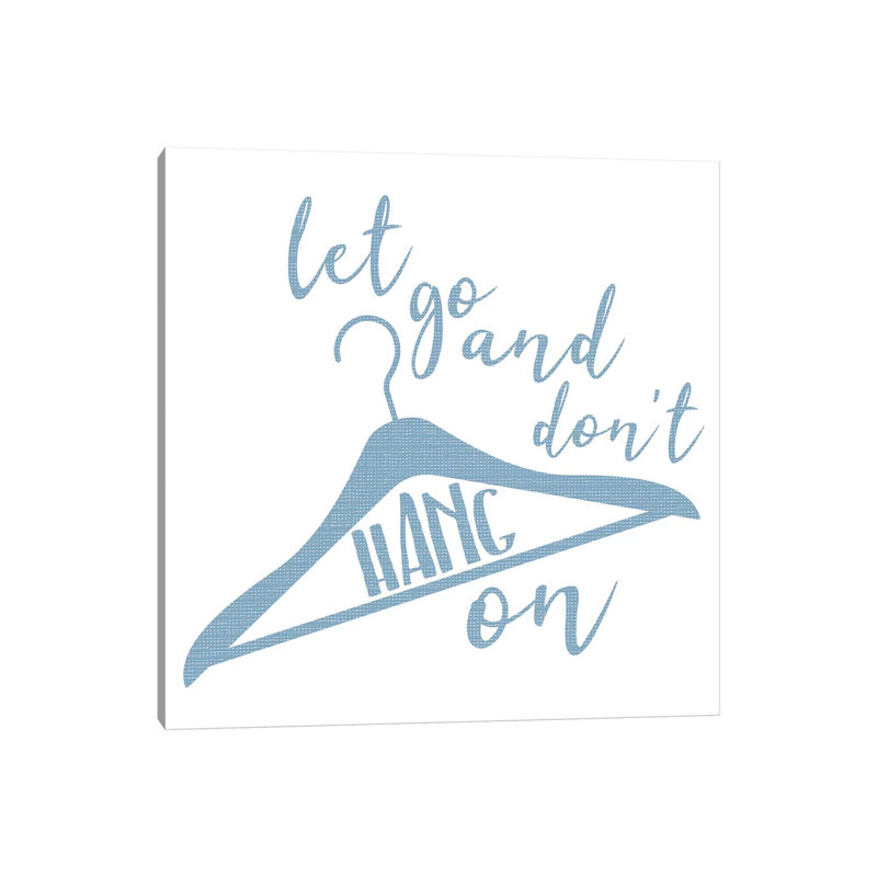 Hang On Blue by Milli Villa - Wrapped Canvas Print, 45.72 cm H x 45.72 cm W x 3.175 cm D