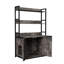Armoire d'intérieur pour chat avec étagère de rangement, portes doubles et patin à gratter, grand bac à litière pratique gris caché