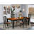 7 Piece Dining Room Table Set Consist of a Rectangle Wooden Table with Butterfly Leaf and 6 Faux Leather Kitchen Dining Chairs, Black-22133888-49667145-126188857