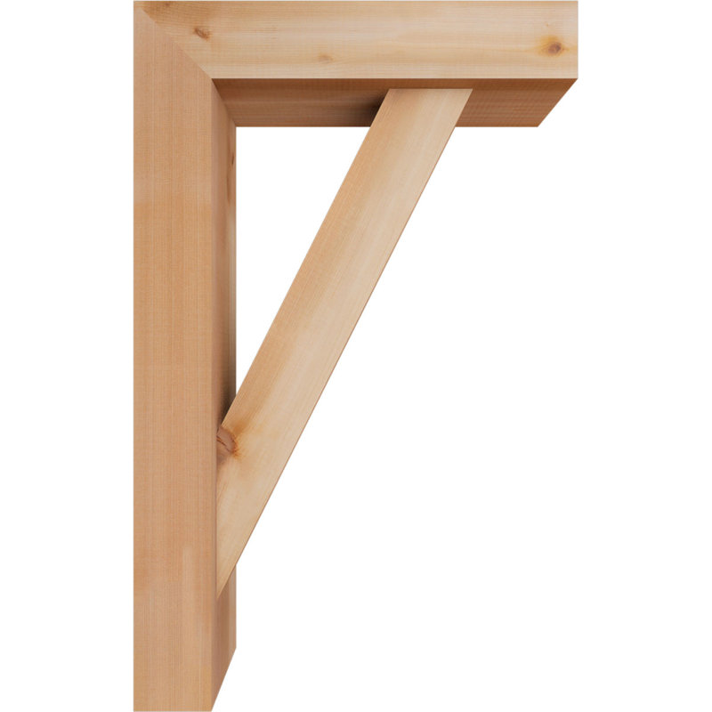 Support de bloc traditionnel avec entretoise décalée, 32 x 20, Cèdre rouge occidental de l 5 1/2 po (lisse)