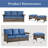 3 Piece Rattan Sofa Seating Group With Cushions-211669006