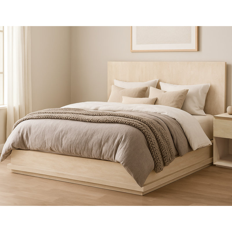 Grand lit Flagstaff - pierre naturelle, Naturel, Grand lit