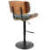 Aliane Swivel Upholstered Adjustable Height Counter Stool with Metal Frame