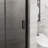 36" X 72" Bi-Fold Frameless Shower Door, 1/4" Tempered Glass Pivot Swing Panel With Adjustable Width, Chrome/Matte Black Finish (Left/Right Install)-125243945