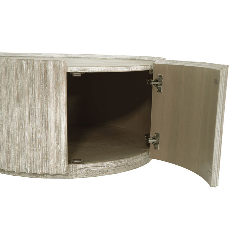 Castile Round Coffee Table With 1-Door