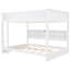Lit superposé grand sur grand avec armoires de rangement et ports USB,-1252483507