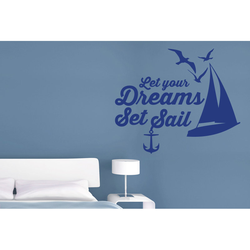Nautical & Beach Wall Decal, Dark Blue, Large