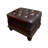 Cawthon Transitional 26" W Tufted Rectangle Ottoman in Espresso and Cherry