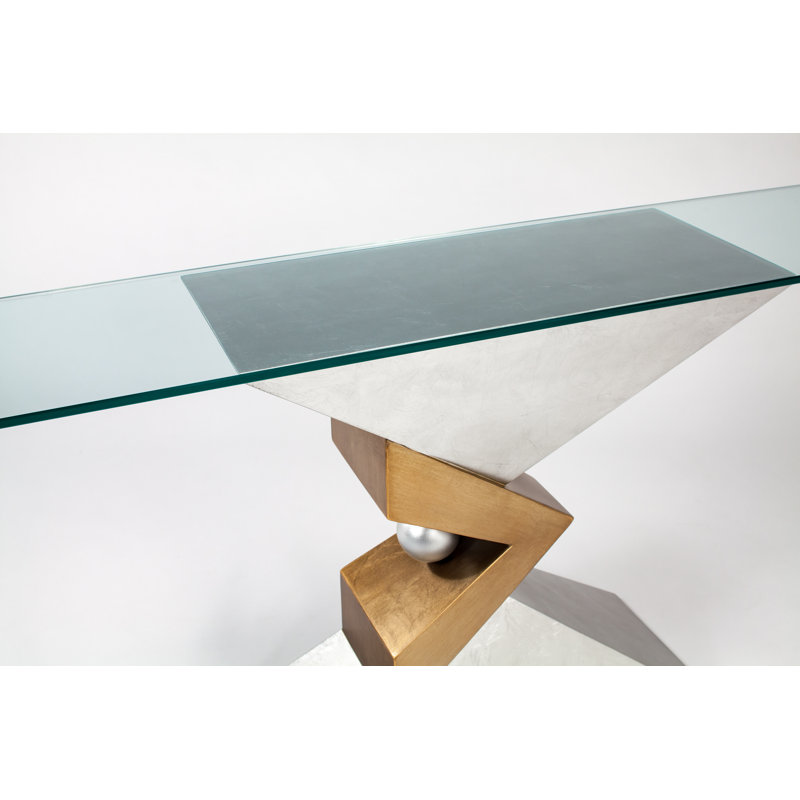 62.5'' W Glass Console Table