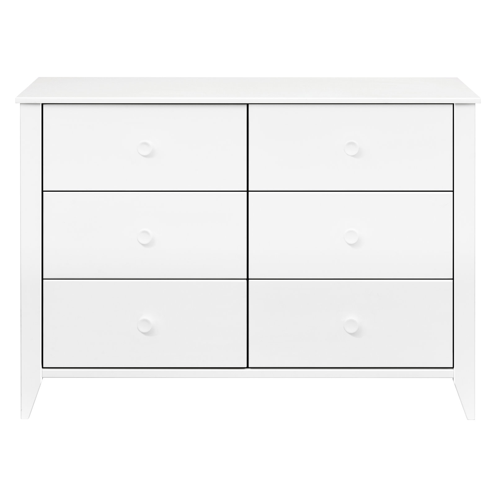 Sprout 6 Drawer Double Dresser, White