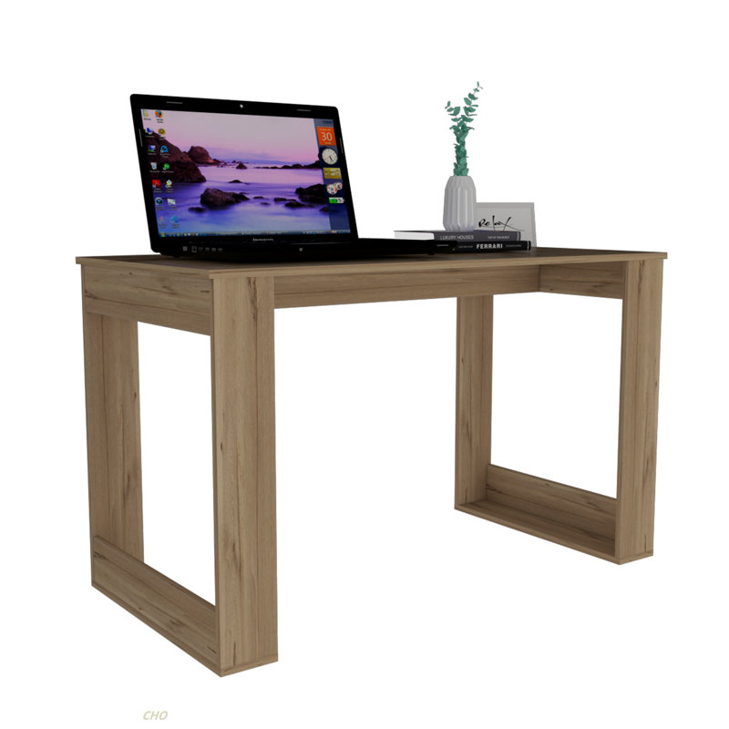 Computer Desk Albion With Ample Worksurface And Legs, Oak