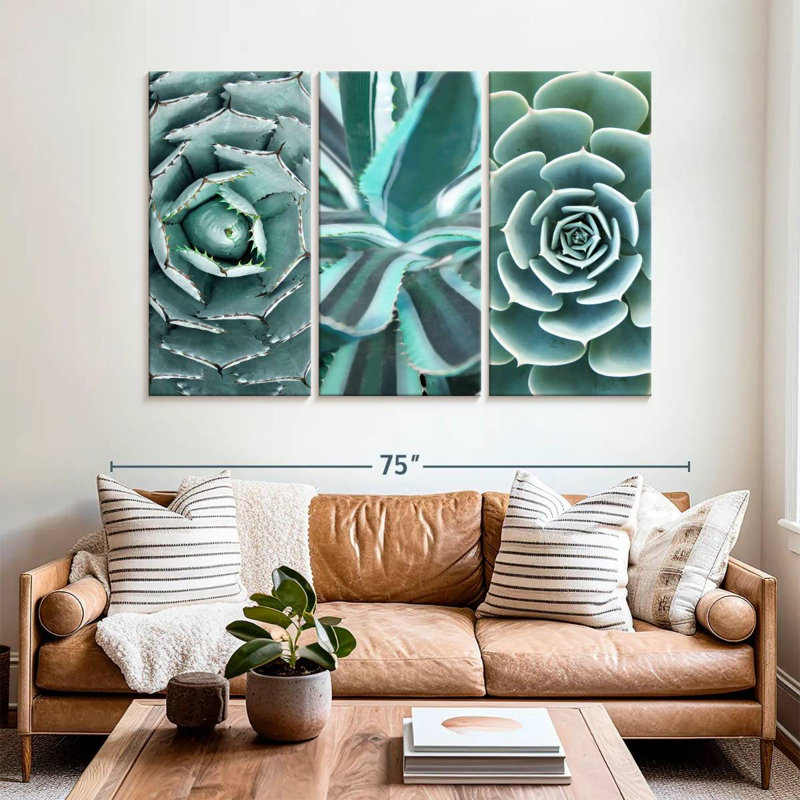 Harnek Different Succulents, 42" H x 65" W