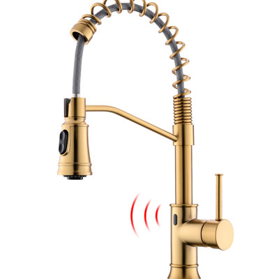 Robinet de cuisine automatique à capteur de mouvement - Mains sans contact avec douchette rétractable moderne