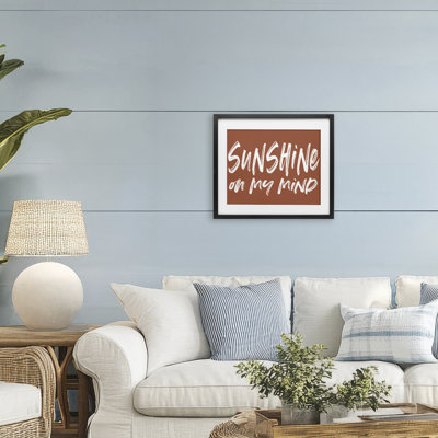 «Sunshine State of Mind», reproduction encadrée sous verre brun