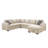 Upholstered U-Shaped Sectional Right Hand Facing-1363427316