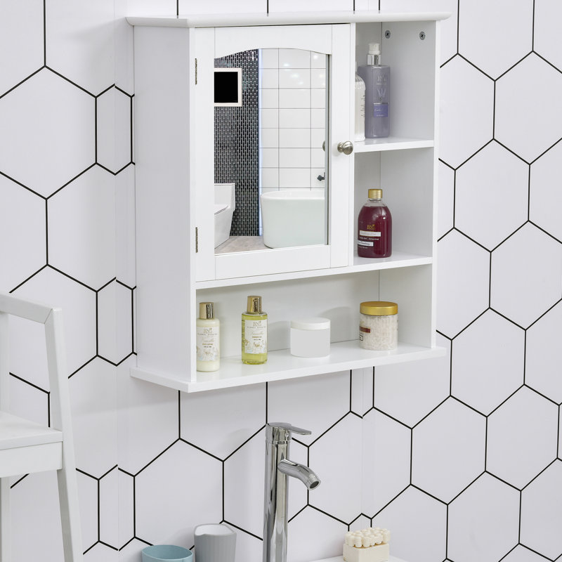 Ensemble de meubles de rangement pour salle de bain l 23,5 po x H 24,75 po x P 7 po Brycenn, Blanc
