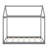Twin Size Gray Wooden House Bed-2119543380