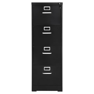 Heavy - Duty 4 Drawer File Cabinet With Lock, Home Office Organization, Detachable Hanging Rod, A4/Letter/Legal Storage, Full Extension Tracks Lockable Storage Cabinet, Vertical Filing For Office,