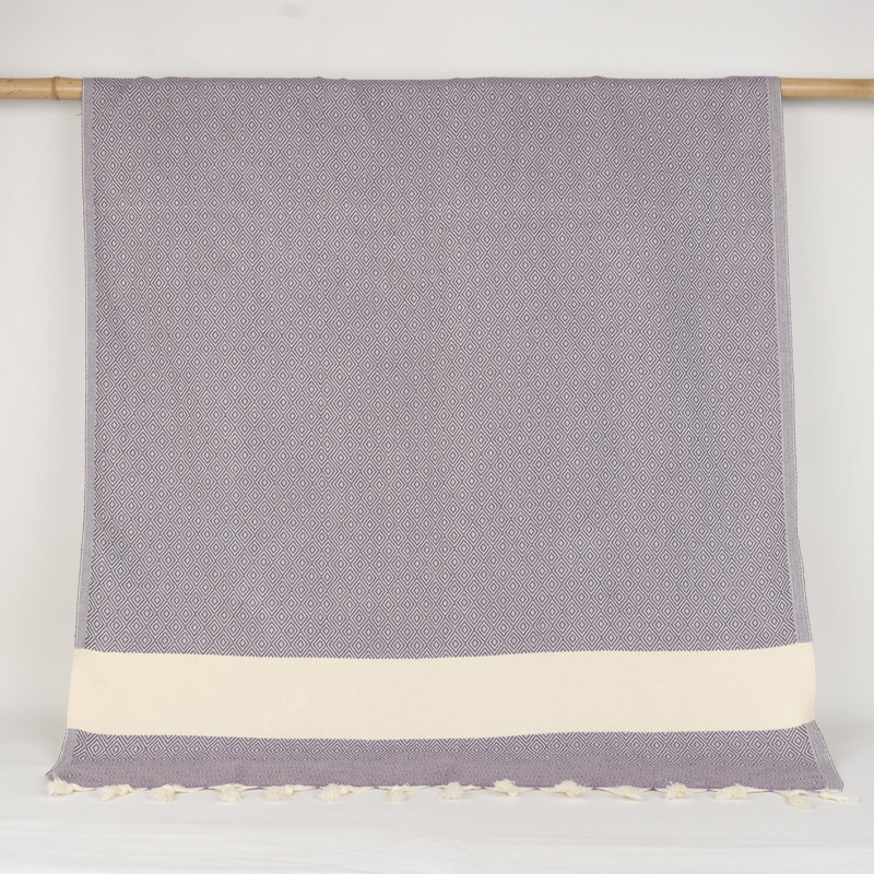 Serviettes de bain et essuie-mains en coton turc, Mauve, Largeur de la serviette de bain: 38 po