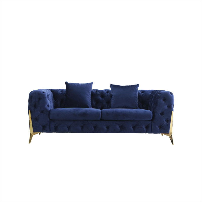 Ensemble de canapé rembourré Burdell 8001, Marine 