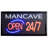 Trinx Man Cave Open 24/7 Framed LED Sign - 10" x 19" x 0.75"