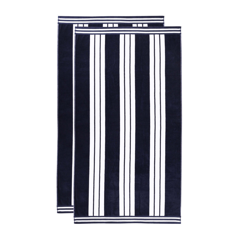 Serviette de plage Chira, Bleu, Serviette de plage - paquet de 2