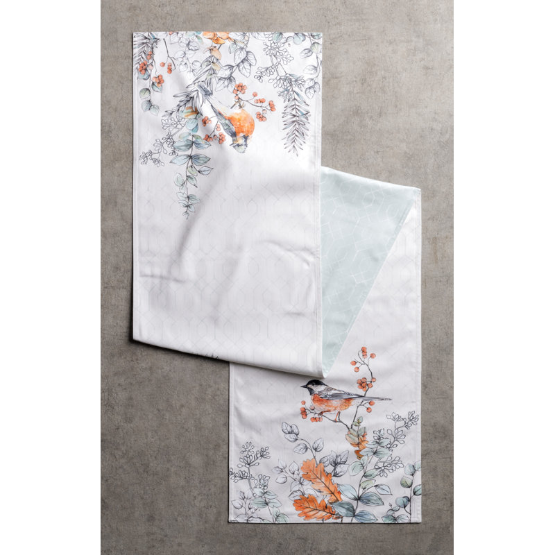 Maison d'Hermine Whitish Shabby Chique 100% Cotton Table Runner - Double Layer - 14.5" x 108", 108" x 14.5"