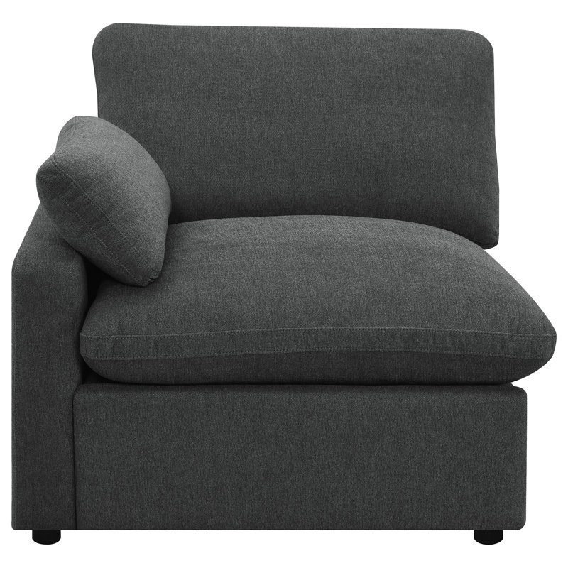 Élégant fauteuil inclinable électrique modulaire LAF gris foncé, Orienté à gauche (vu de face), Collins Dark Grey Fabric