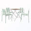 Ensemble repas d'extérieur avec table carrée et 4 chaises