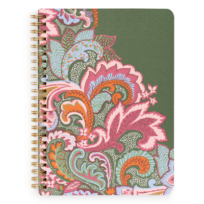 Small Spiral Notebook, Leaf Me Not Paisley