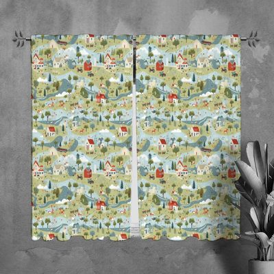 Tiffinay Polyester Room Darkening Curtain Pair